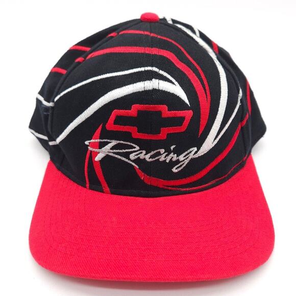 Chevrolet Chevy Racing Snapback Hat Cap‎ Super Sport Nascar All Over Print VTG - Picture 2 of 8